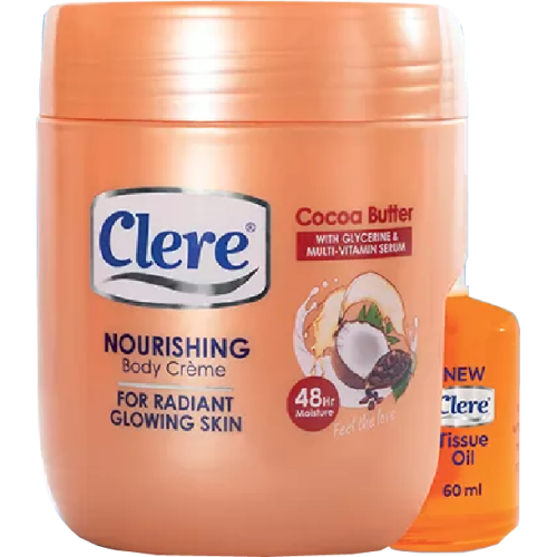 Clere Cocoa Butter Cream With Tissue Oil 460ml
